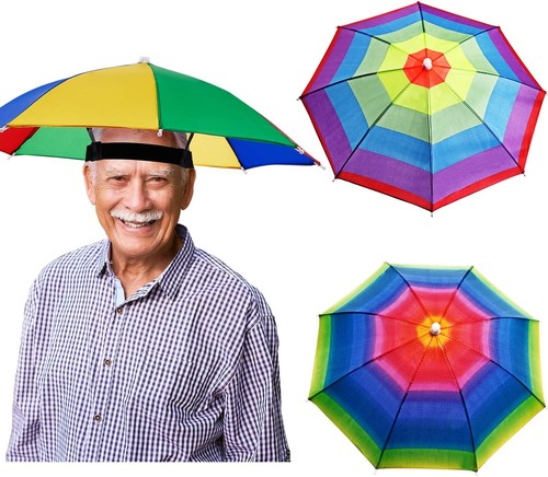 Regenbogen schirmhut - 3x, regenbogen-schirmhut
